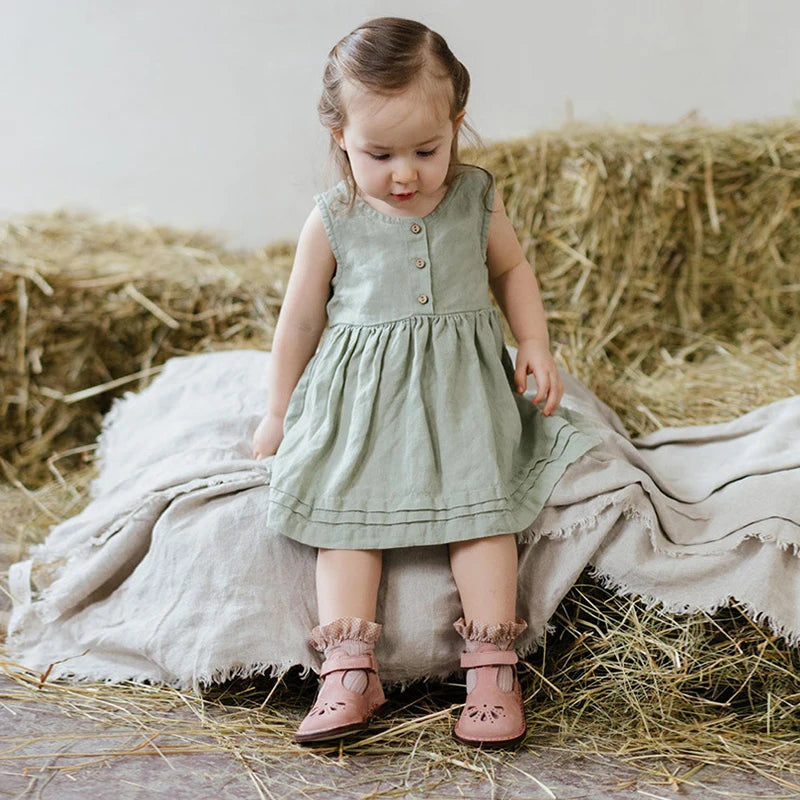 Vintage Pleated A-Line Dress