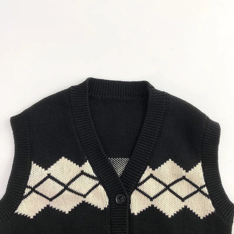 Knitted Vest Cardigan