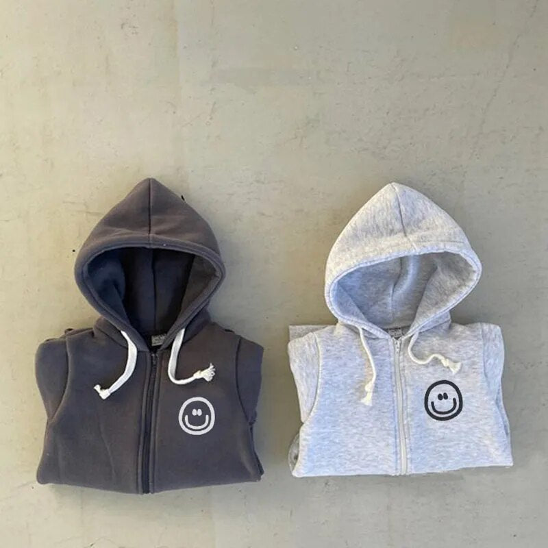 Smiley Face Hooded Romper