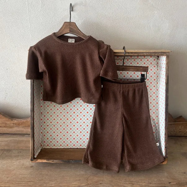 Solid Loose Breathable Waffle Set