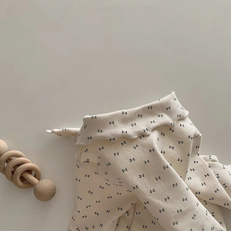 Butterfly Collar Long-Sleeved Romper