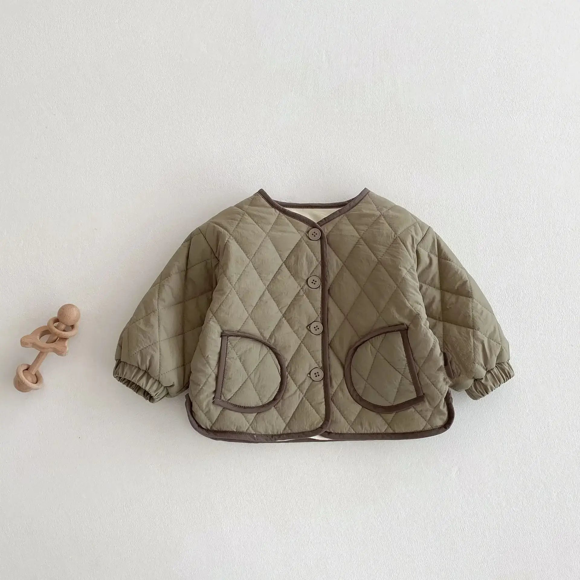 Winter Plush Kids' Cotton-Padded O-Neck Jacket