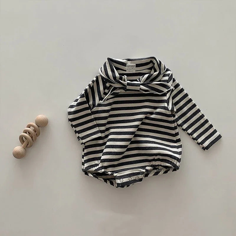 Butterfly Collar Long-Sleeved Romper