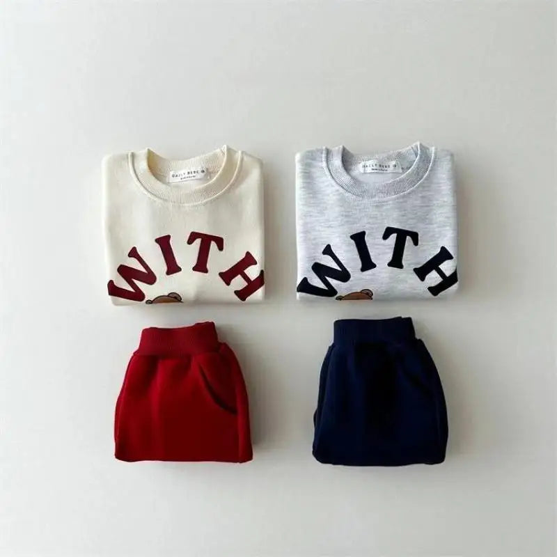 'WITH LOVE' Cute Jogger Set