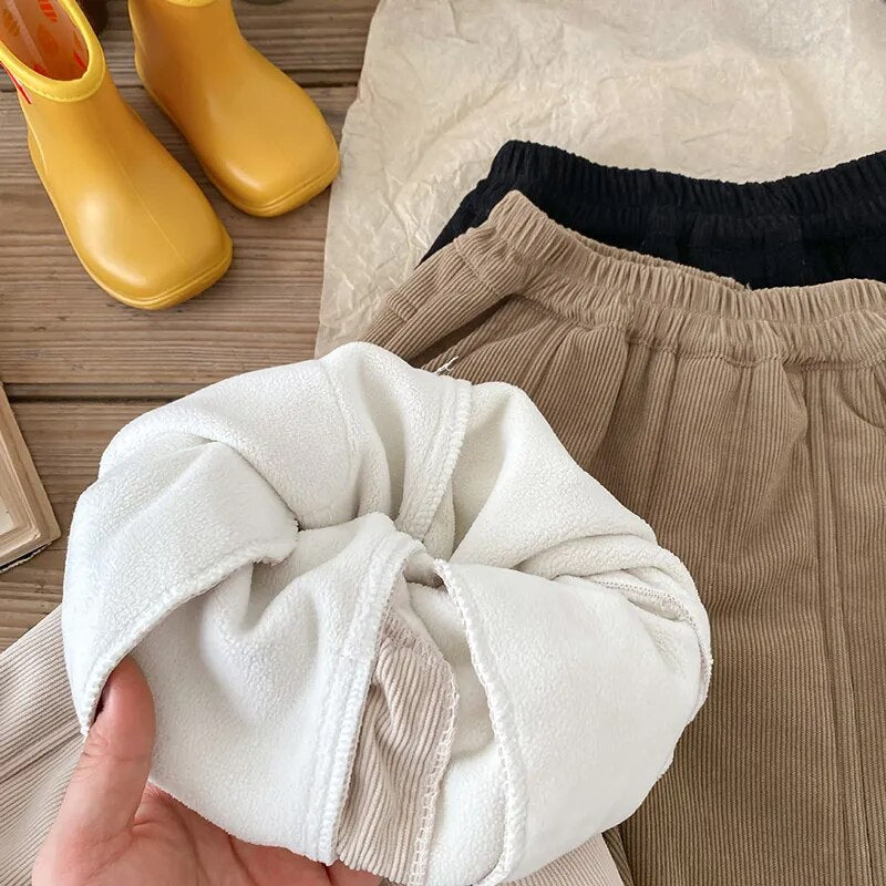 Corduroy Fleece Padded Pants