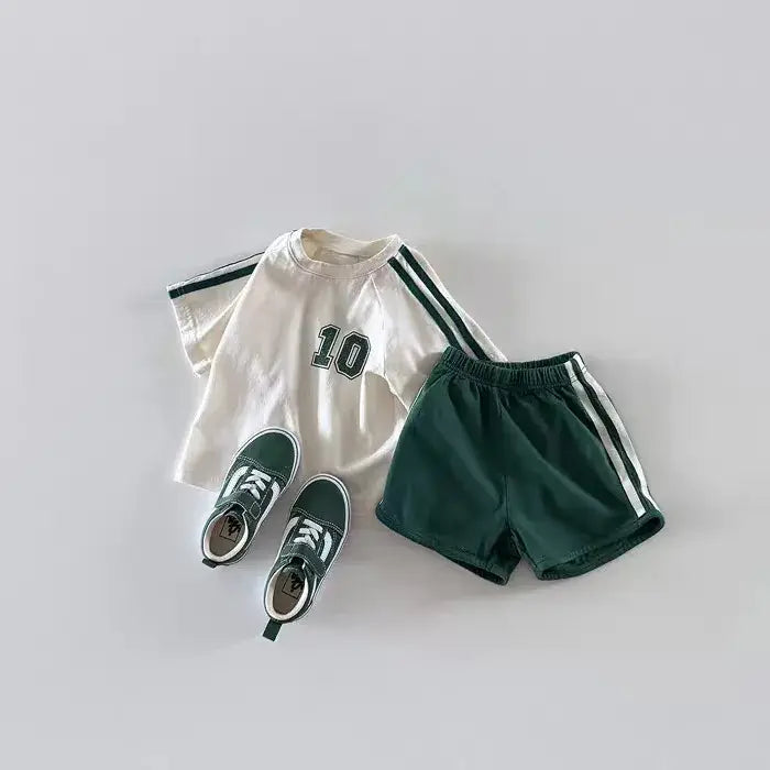No. 10 Short Sleeve Tee & Shorts Set
