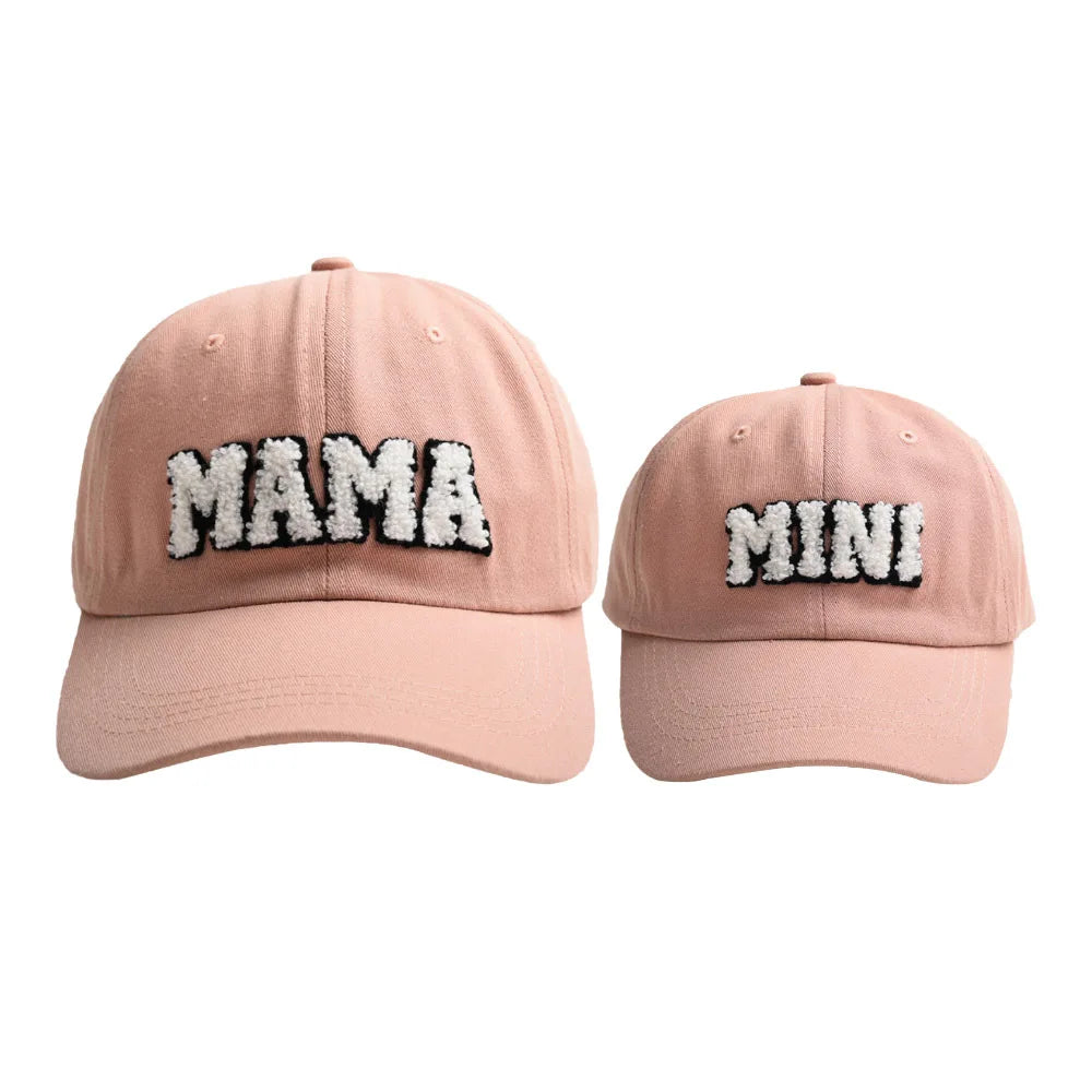 Cute Mama Mini Women & Kids Baseball Cap Set