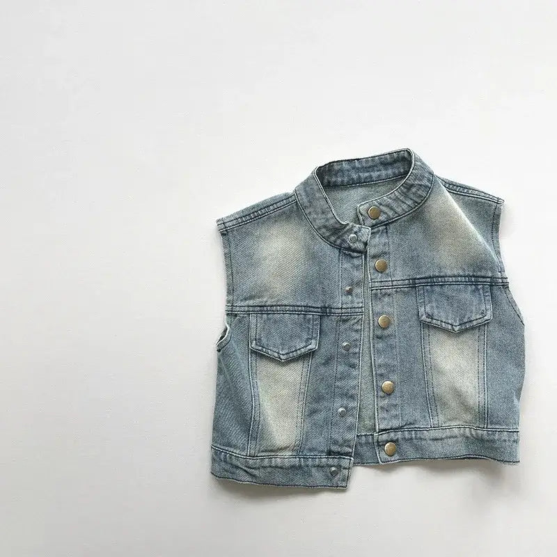 Light Wash Denim Vest