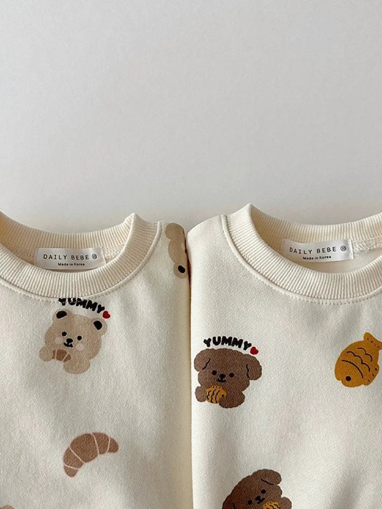 Baby Cartoon Bear Jogger Set