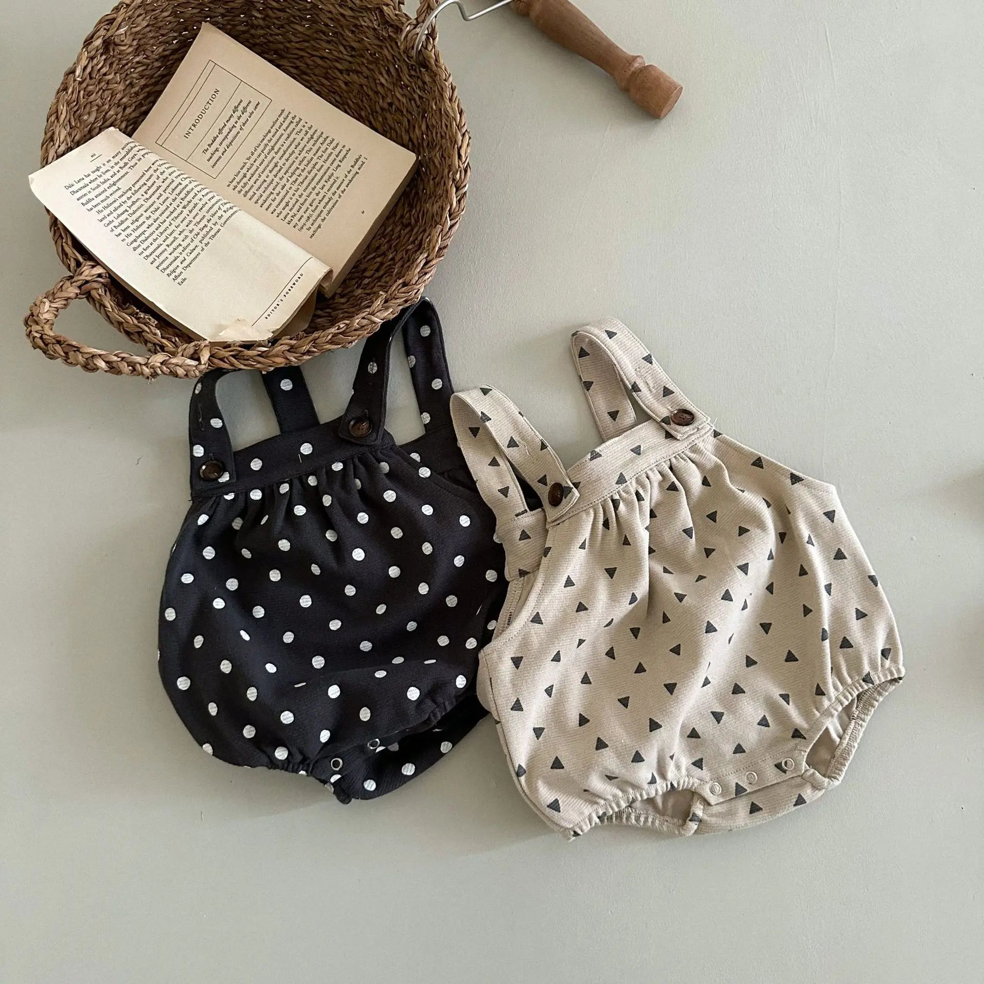 Patterned Sleeveless Onesie