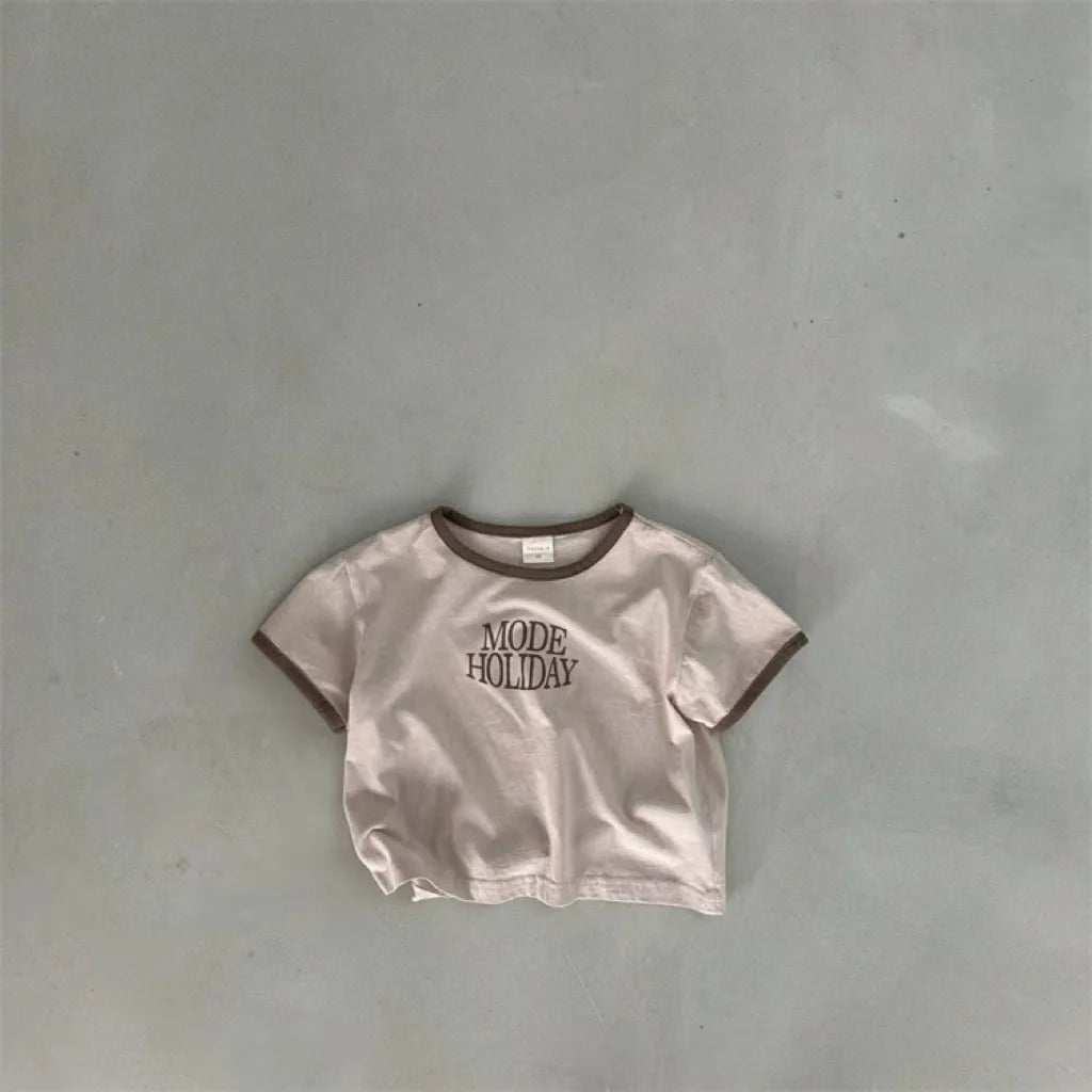 'MODE HOLIDAY' Cute Tee & Shorts Set