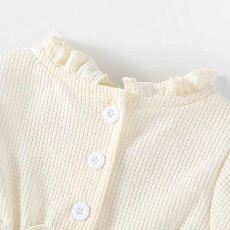 Cream Lace Waffle Onesie