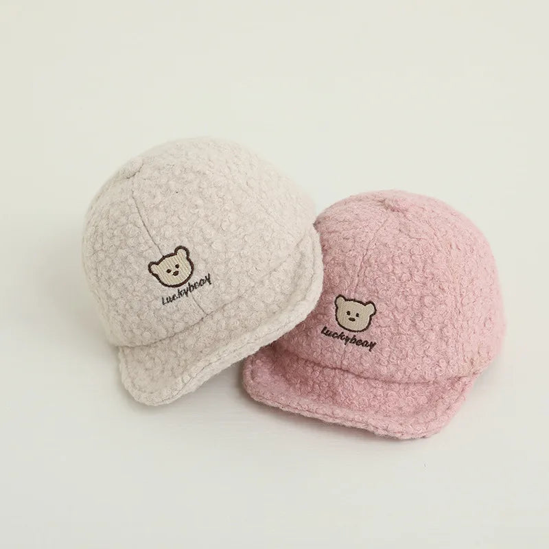 Plush Woolen Peaked Hat