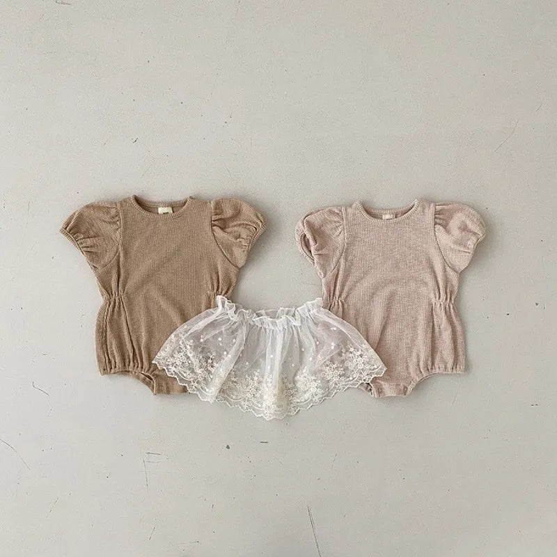 Lace PomPom Onesie