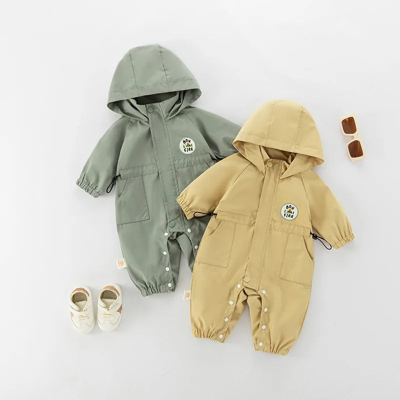 Double-Layered Outdoor Hooded Romper