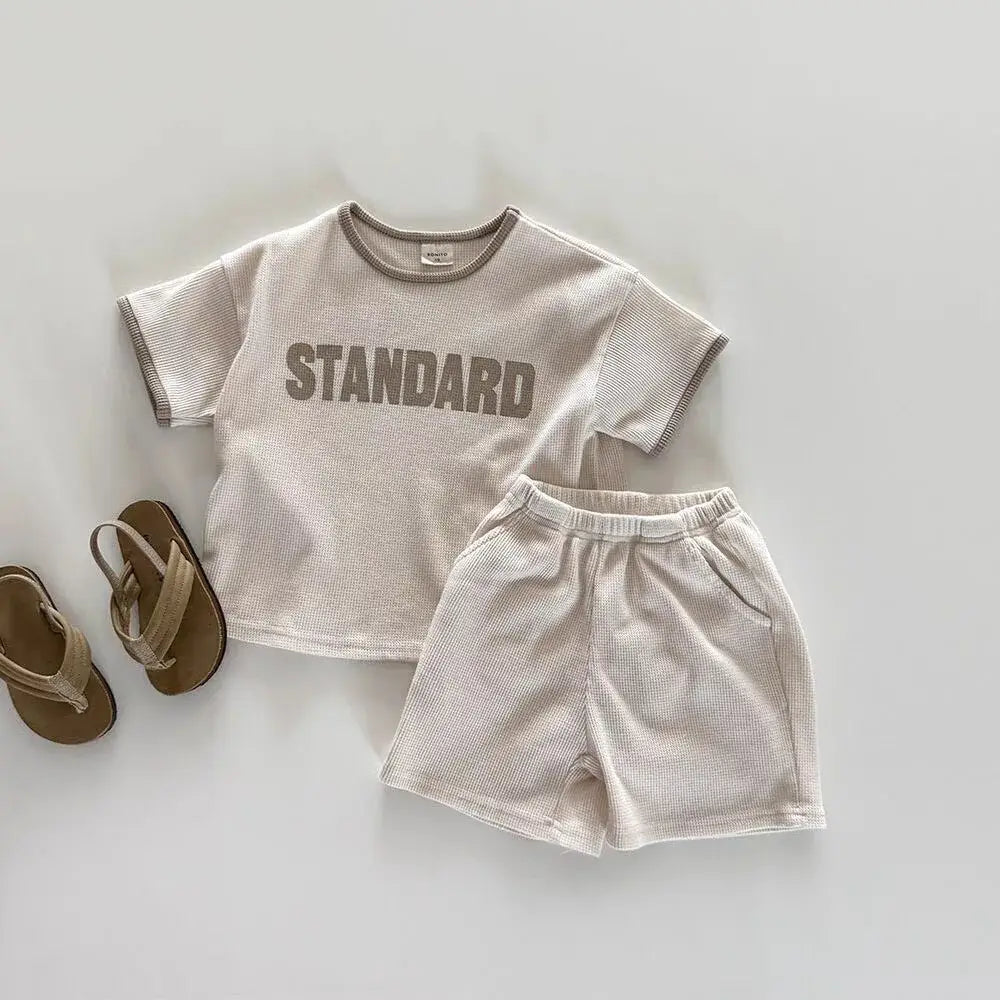 'STANDARD' Letter Print Casual Set