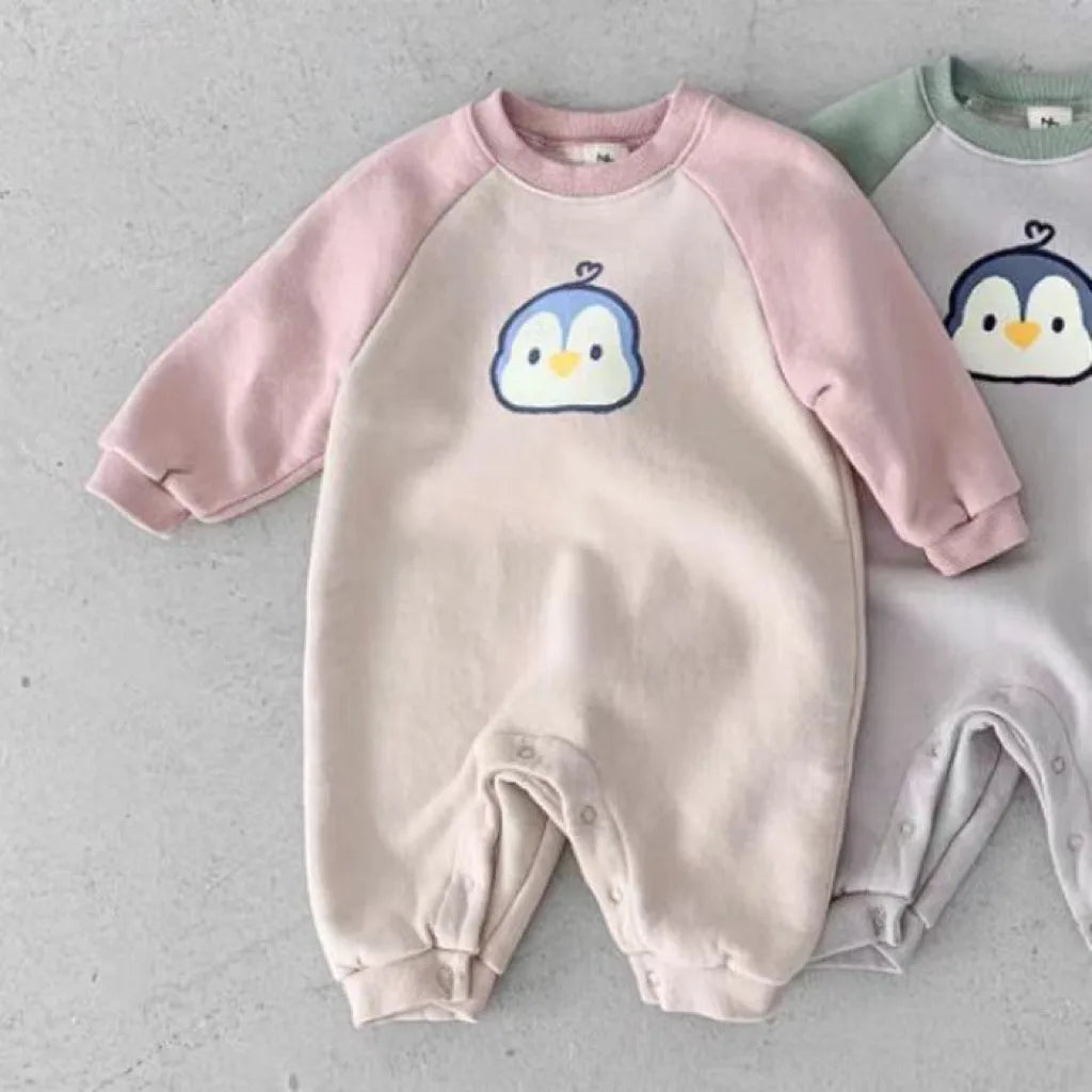 Little Penguin Long Sleeve Romper