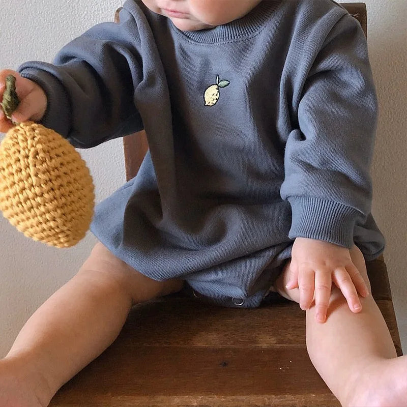 Cute Pear Embroidered Onesie