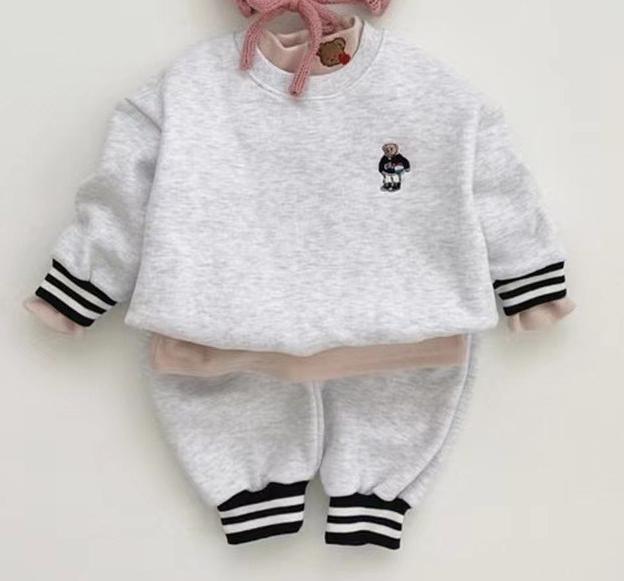 Mini Striped Long-Sleeved Jogger Set