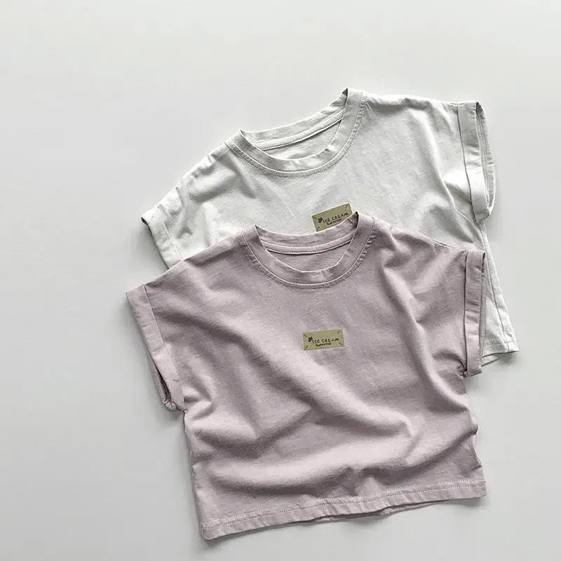 Vintage Solid Short Sleeve T-Shirt