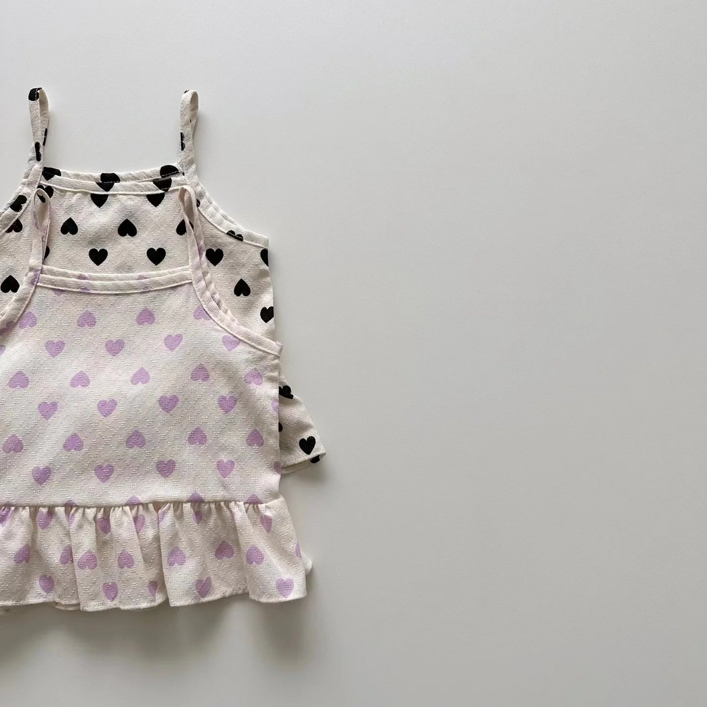 Heart Print Tank And Shorts Set