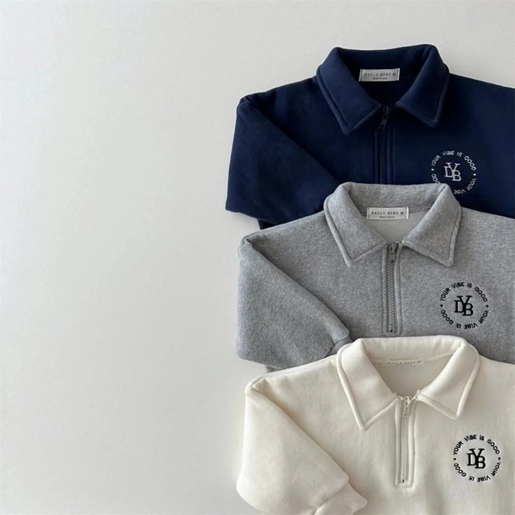Long Sleeve Zip-Down Fleece Jogger Set