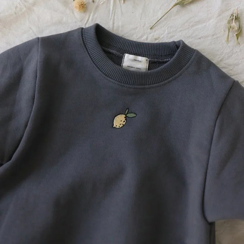 Cute Pear Embroidered Onesie