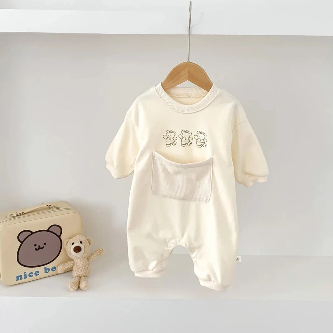 Three Little Bears Long Sleeve Romper