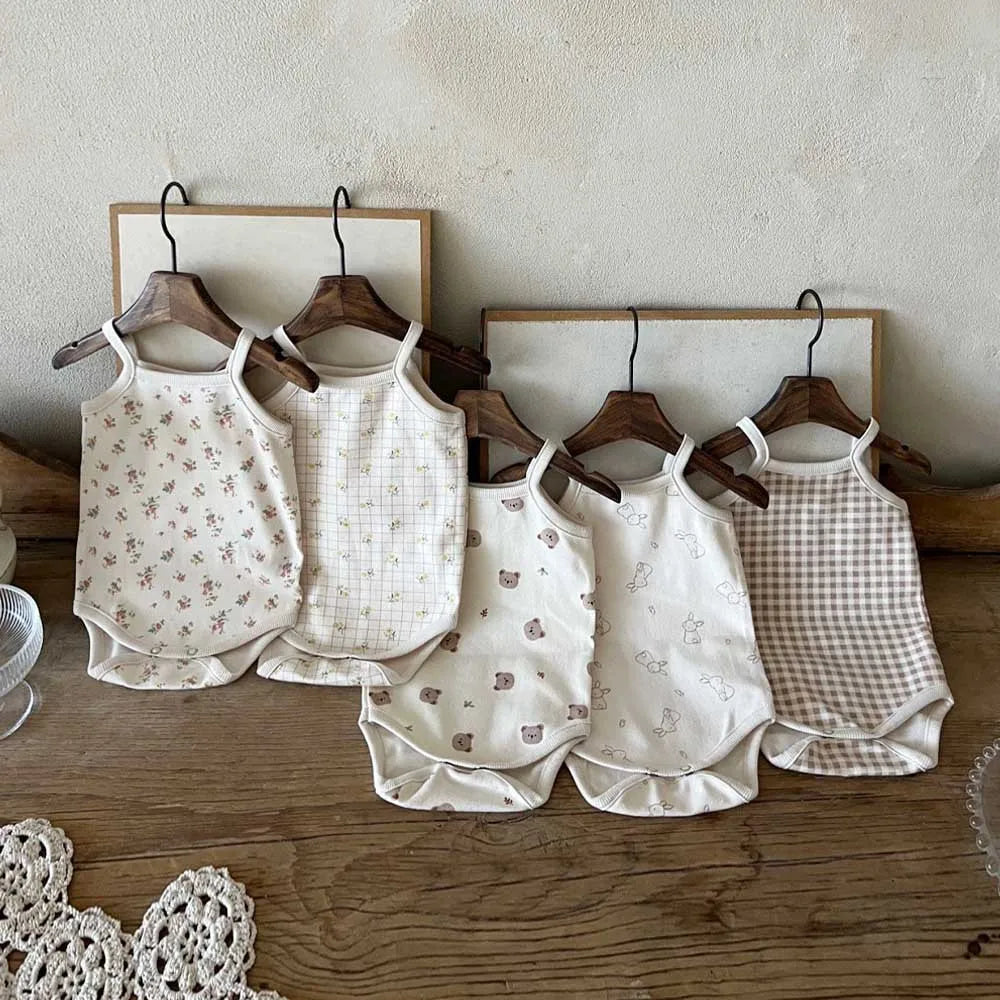 Sleeveless Print Onesie