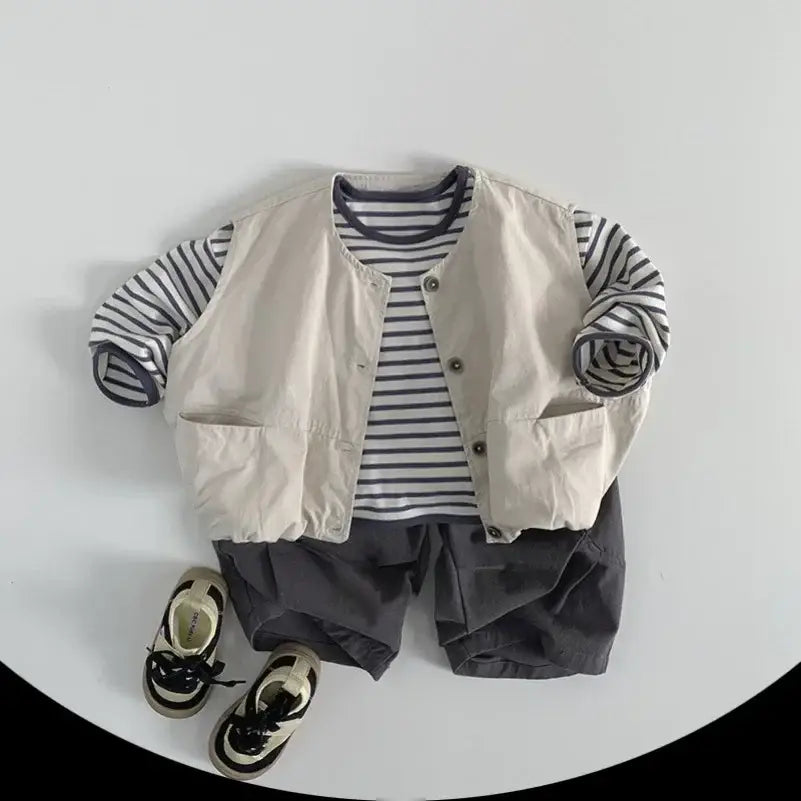 Striped Long-Sleeved Boys' Tee