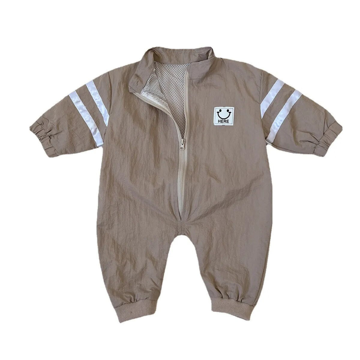 Long-Sleeved Zip-Up Romper