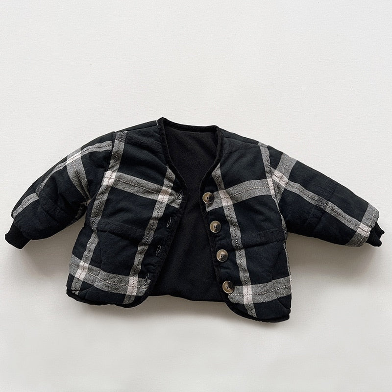 Retro Plaid Padded Jacket