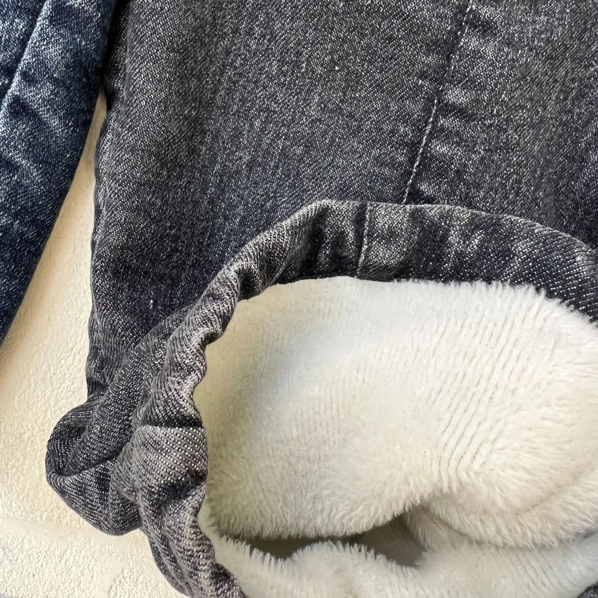 Warm Fleece Denim Kids Pants