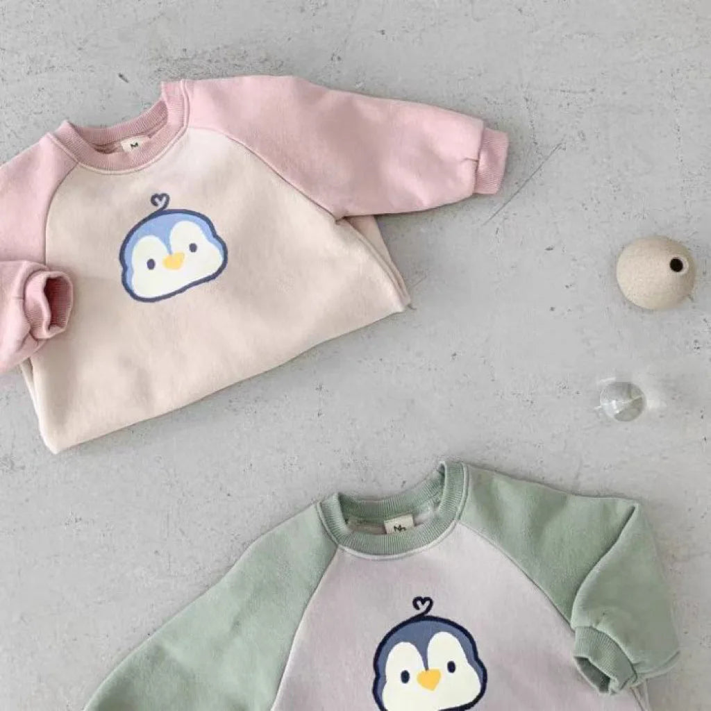 Little Penguin Long Sleeve Romper