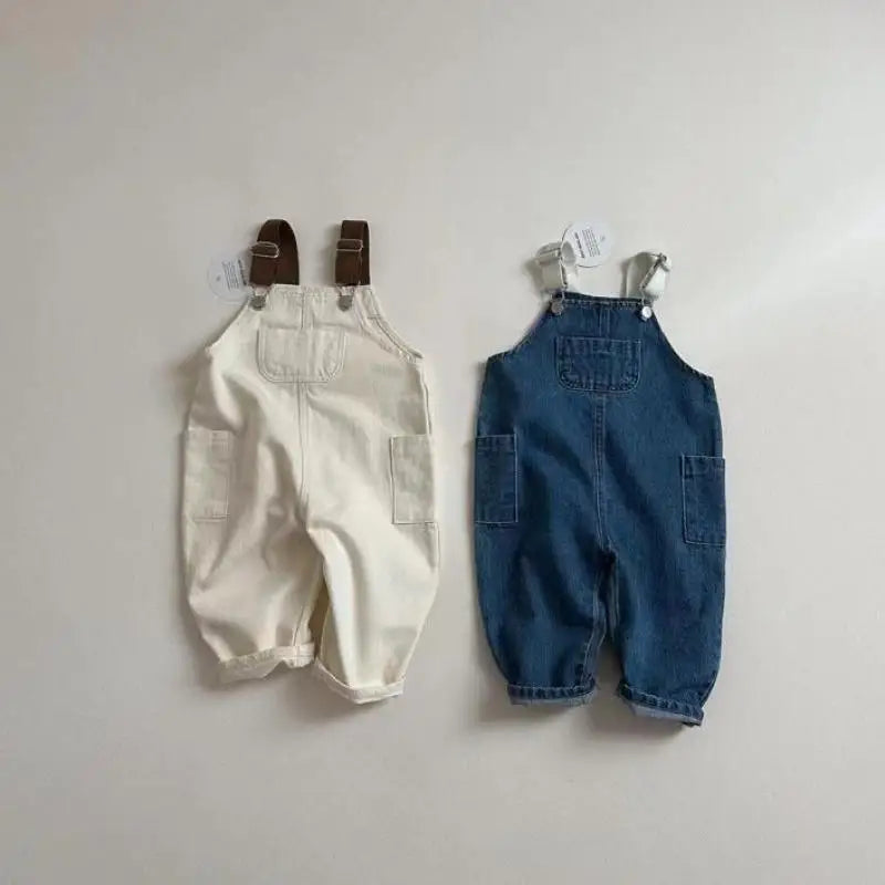 Cozy Cotton Denim Overalls for Babies