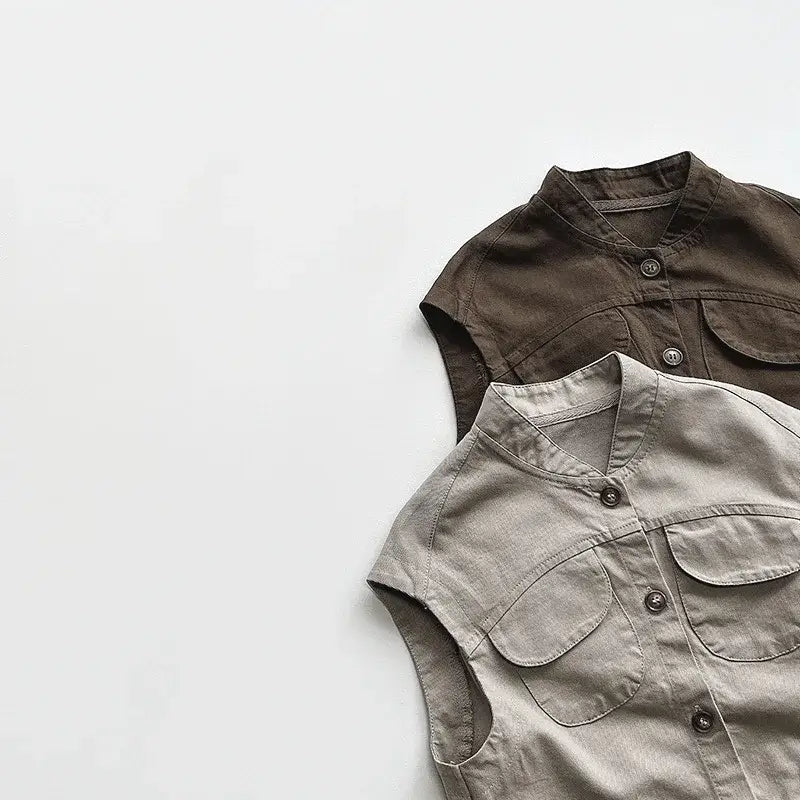 Sleeveless Cargo Vest
