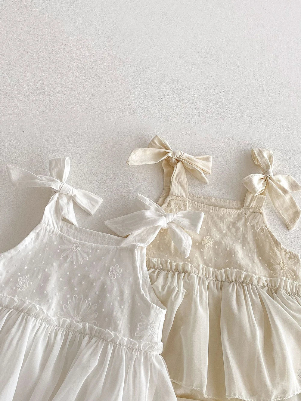 Girls Little Bows Ruffle Onesie