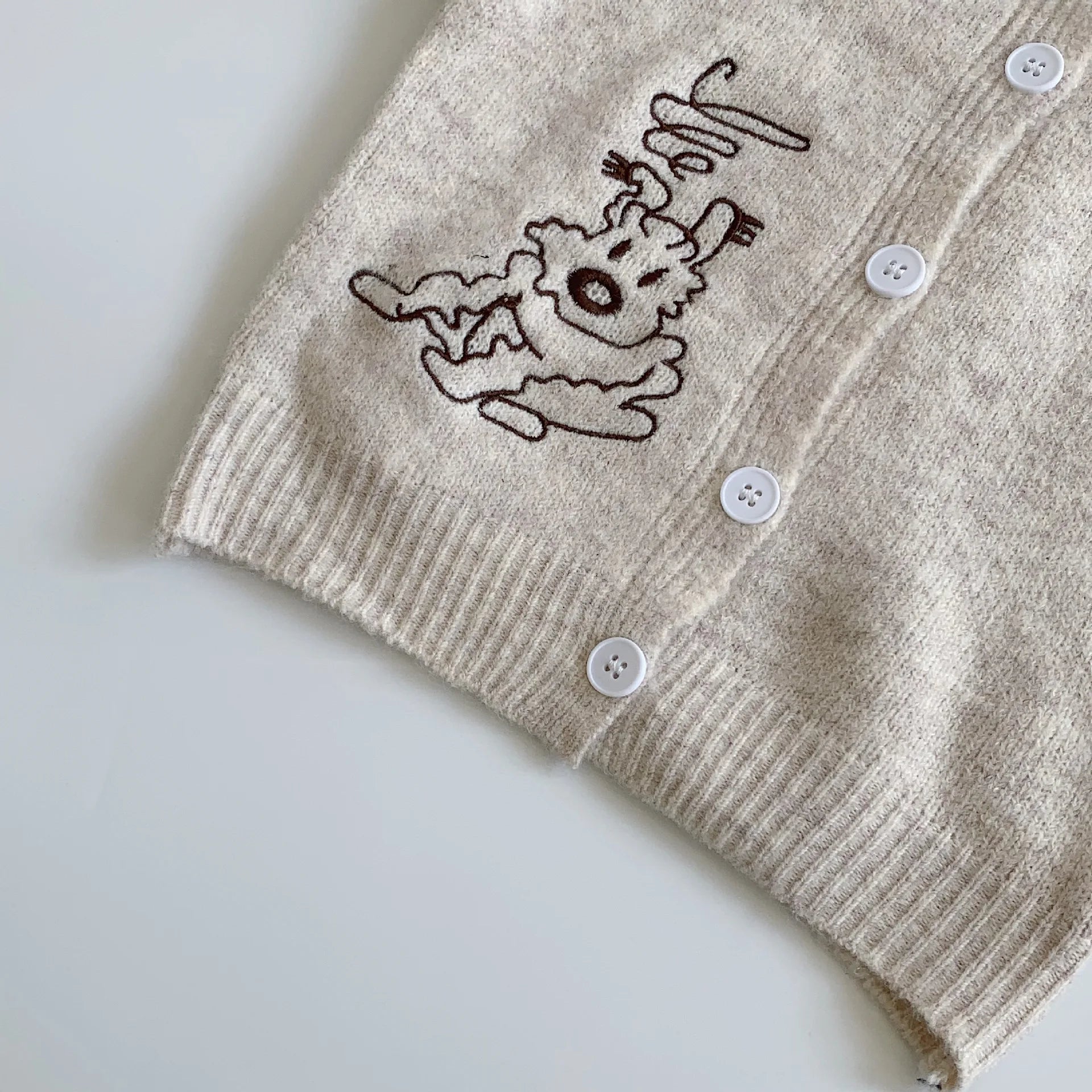 Embroidered Knit Cardigan