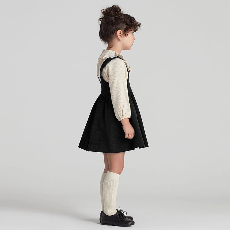 Girls' Retro Corduroy Dress