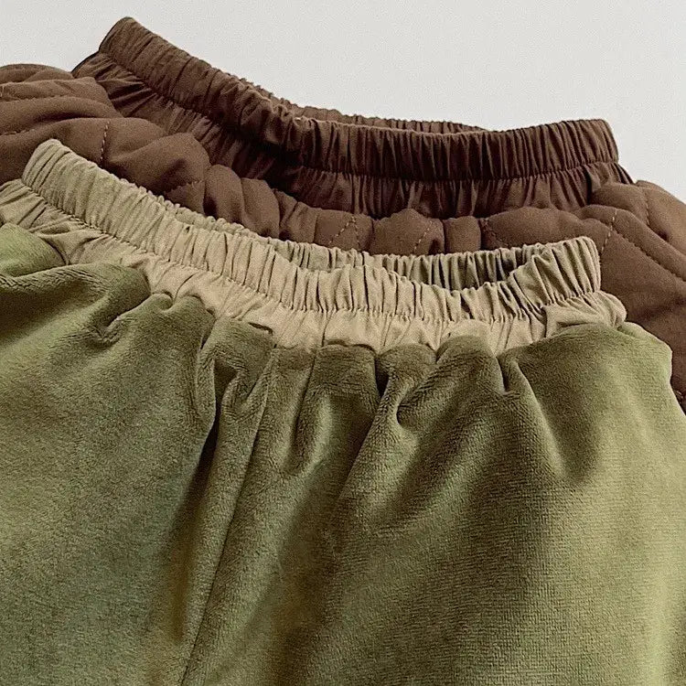 Thick Cotton-Padded Coat & Harem Pants