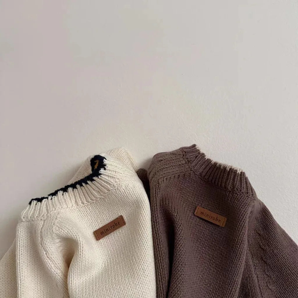 Children's Casual Knit Long-Sleeved Sweater