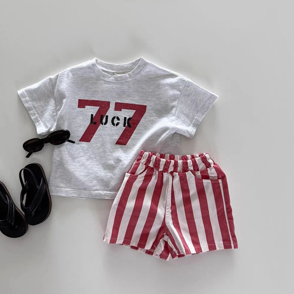 Trendy Striped Unisex Shorts
