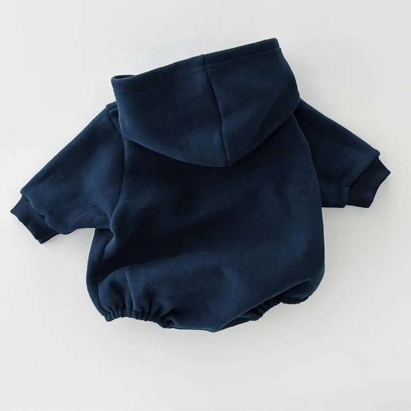'FOREVER' Fleece-Lined Hooded Romper