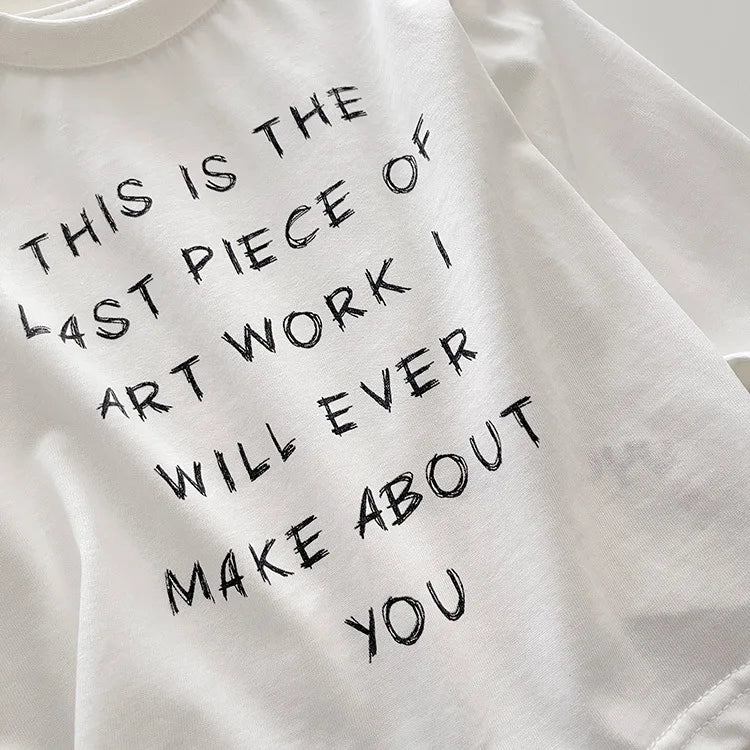 Letter Print Long-Sleeved Tee