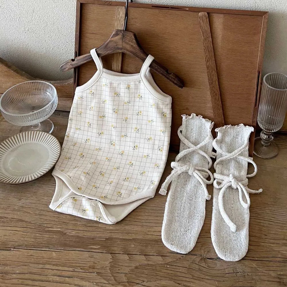 Sleeveless Print Onesie