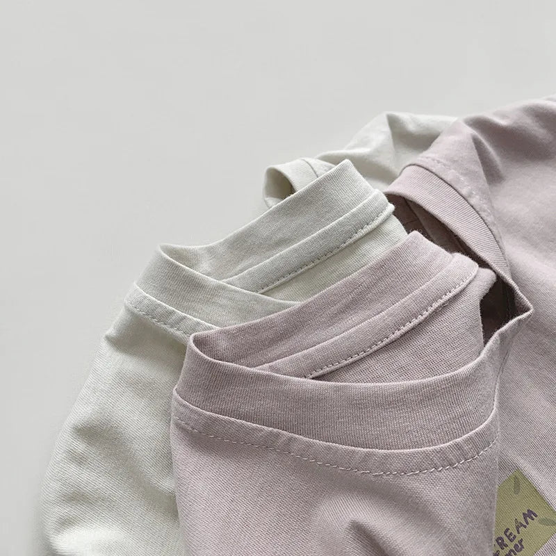 Vintage Solid Short Sleeve T-Shirt