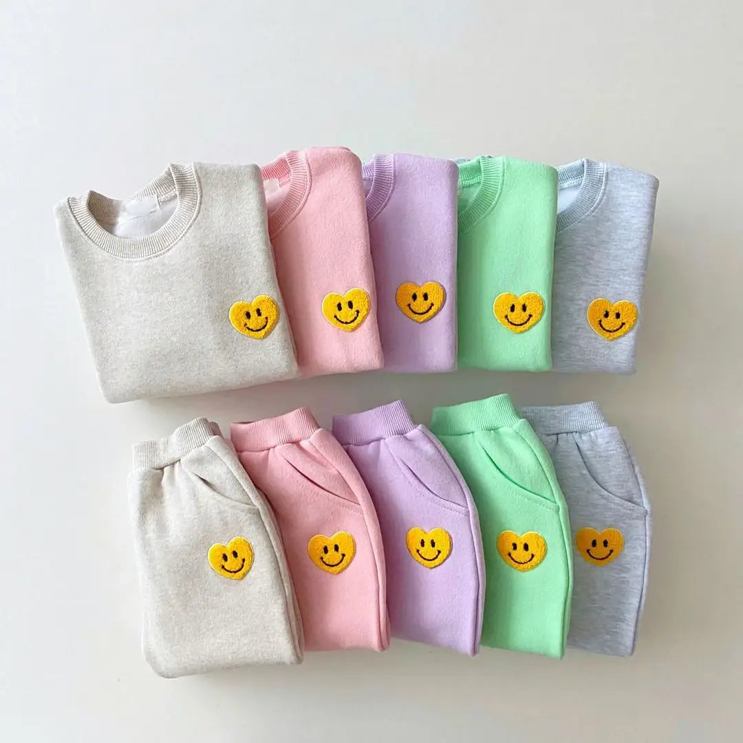 Smiley Patch Fleece Lined Jogger Set