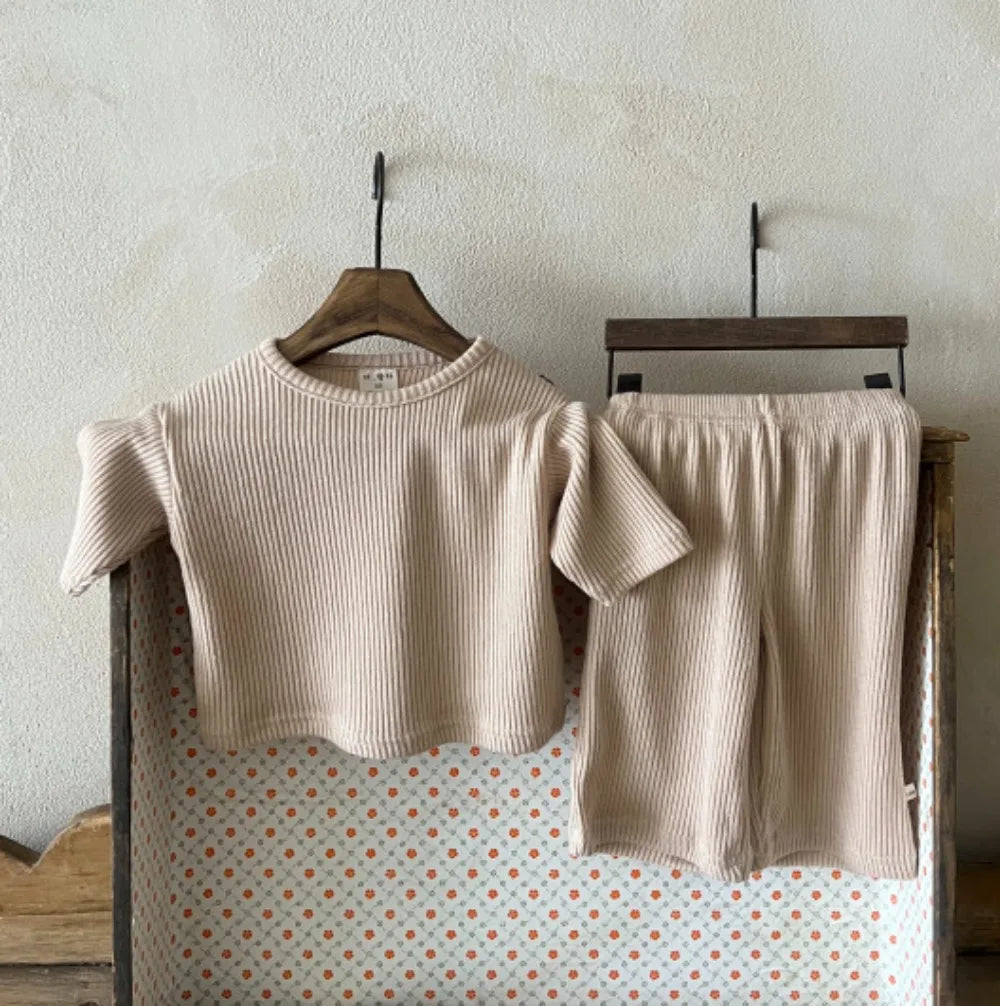Solid Loose Breathable Waffle Set
