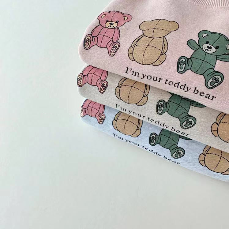 Cute Bear Print Unisex Sweatshirt