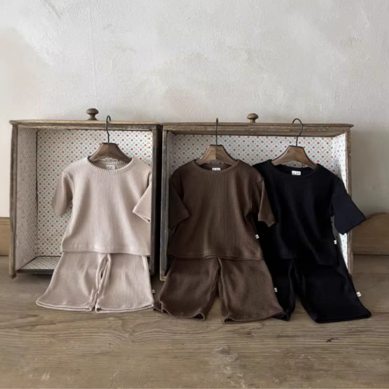Solid Loose Breathable Waffle Set
